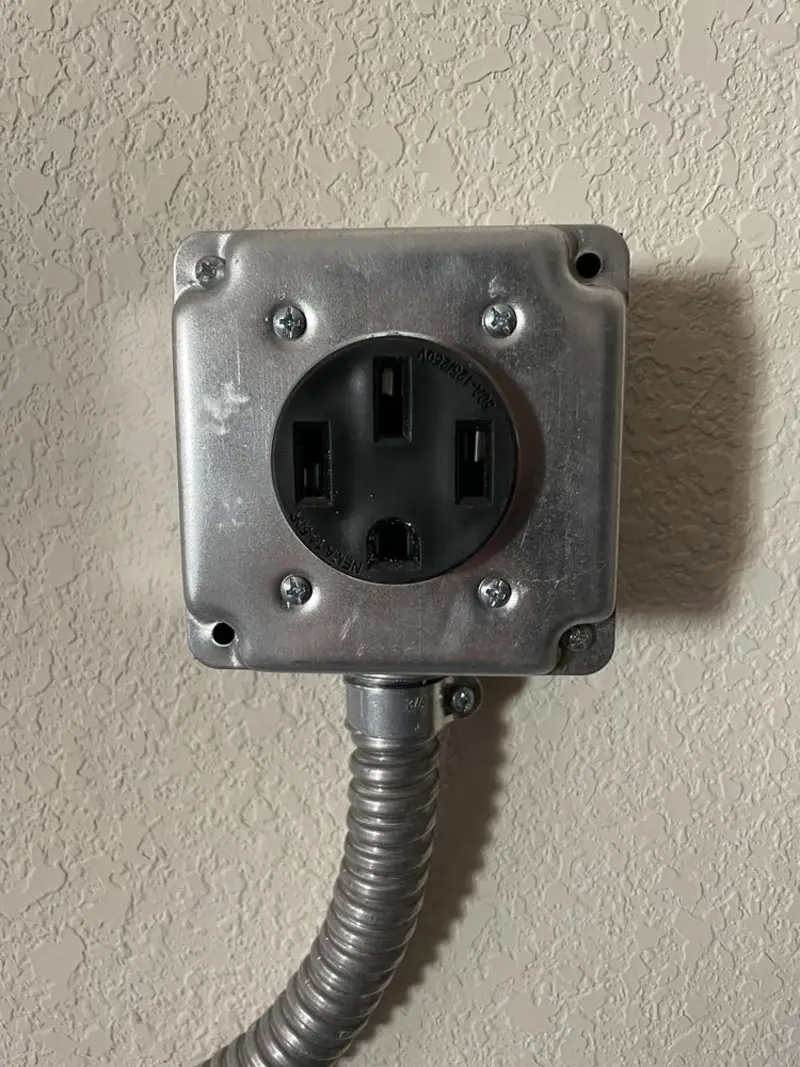 NEMA 14-50 outlet installed for Smart Home Electrical in Cascade Valley